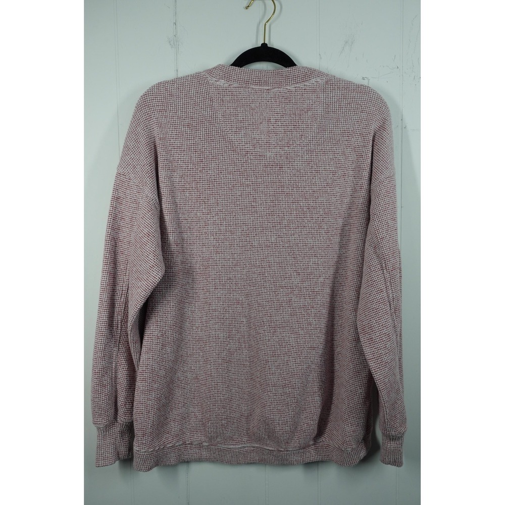 Aerie Sweater Womens XXS‎ Pink Waffle Knit Thermal Crewneck Pullover Top - Picture 2 of 8